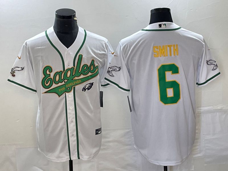 Men Philadelphia Eagles #6 Smith White Nike 2023 Co Branding Game NFL Jersey style 3->green bay packers->NFL Jersey